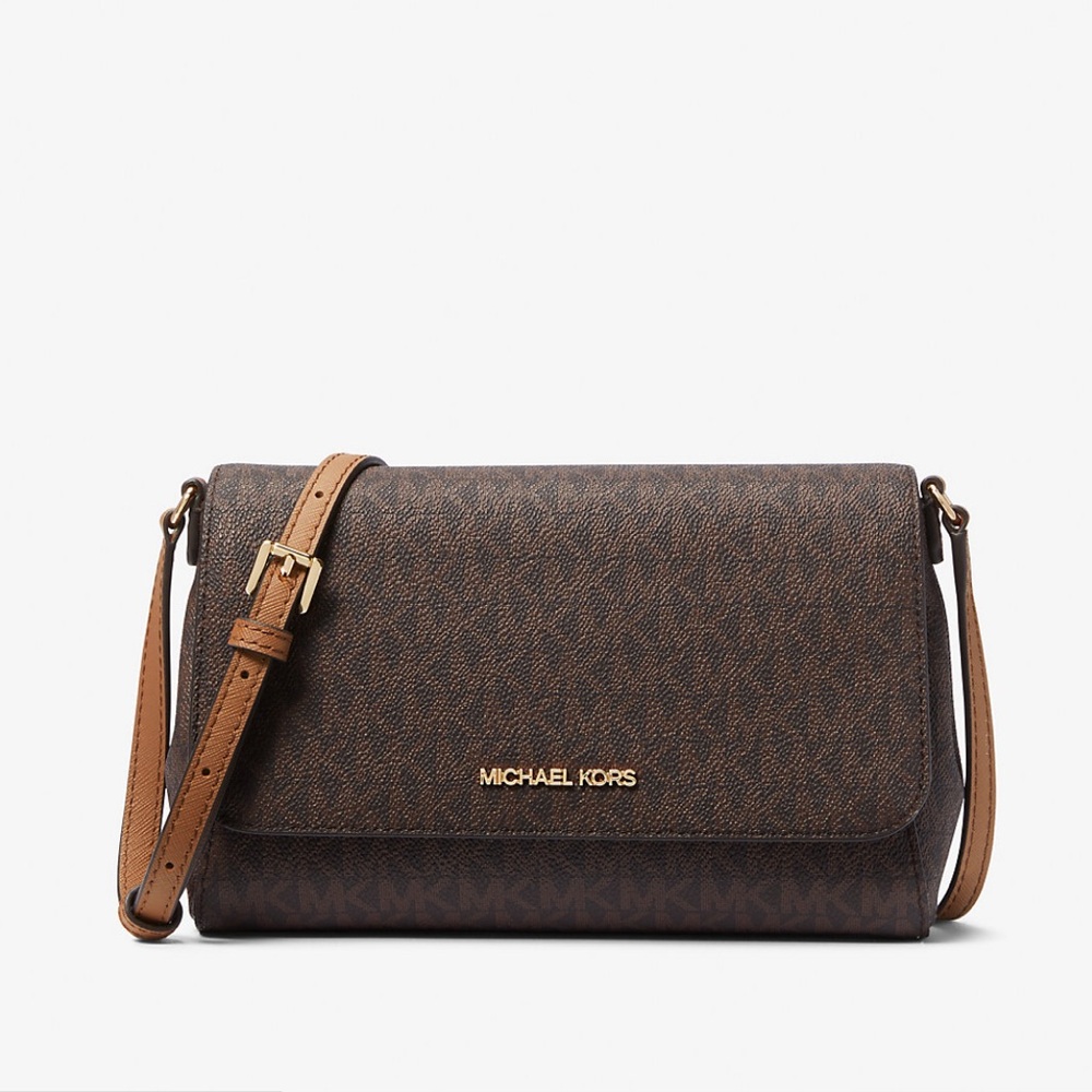 Michael Kors Brown and Tan Crossbody Bag